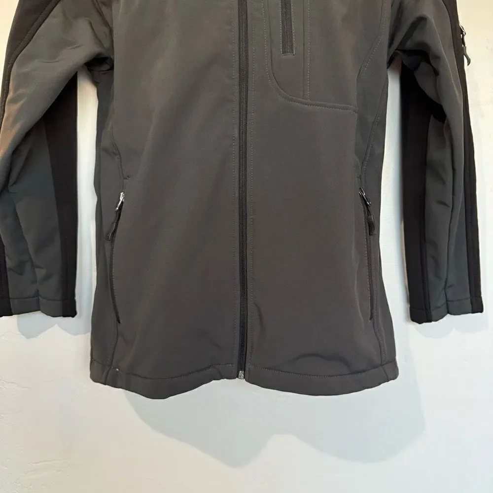 Free Country Full Zip Soft Shell Jacket Charcoal Black Men’s Large